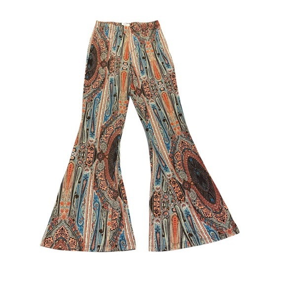 Soffe Couture by Trendations Pants - Soffe Couture by Trendations Paisley Boho Flare Pants Size M Retro 70s Vibe